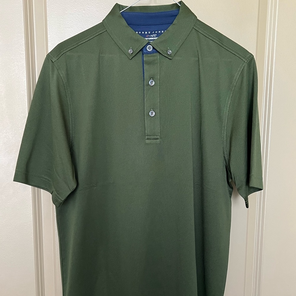 Bobby Jones Mens Green Golf Polo Size Medium NWOT